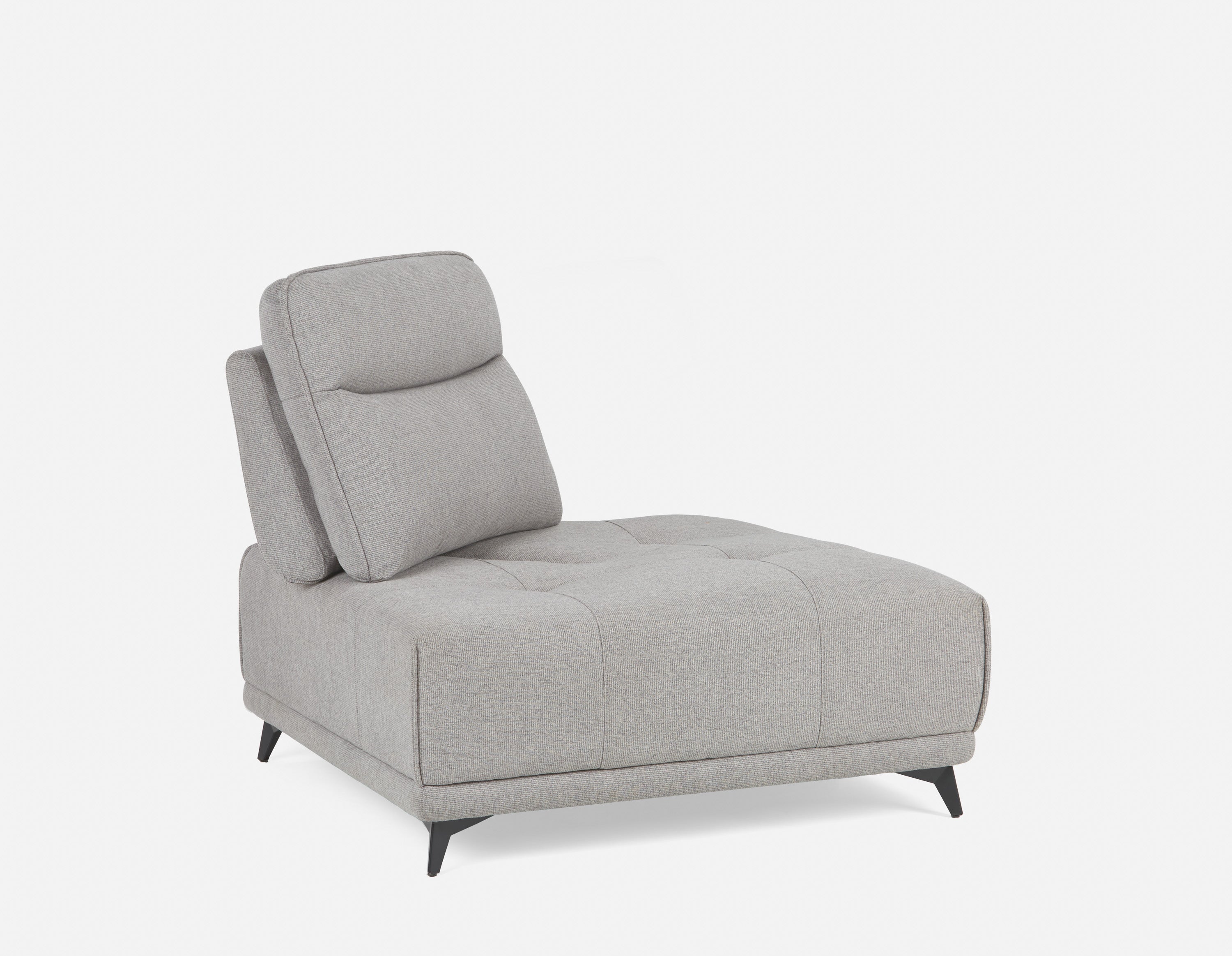 SIMON - corner seat with adjustable backrest - Light Grey