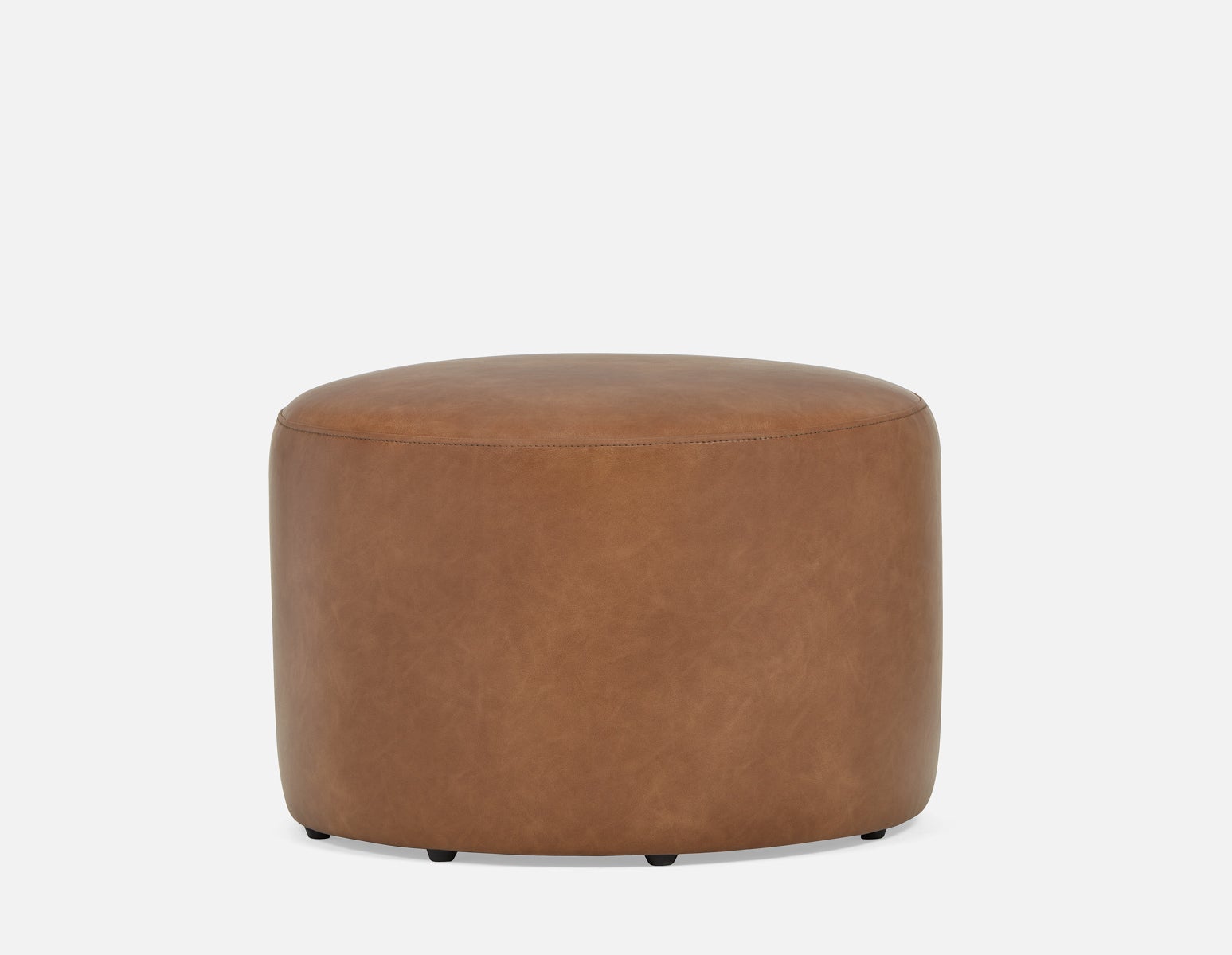 VASTO - leatherette ottoman - Brown