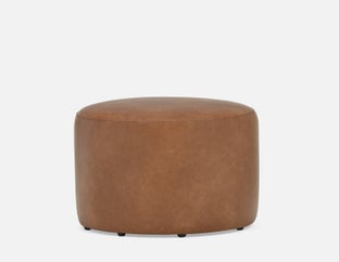 VASTO - leatherette ottoman - Brown