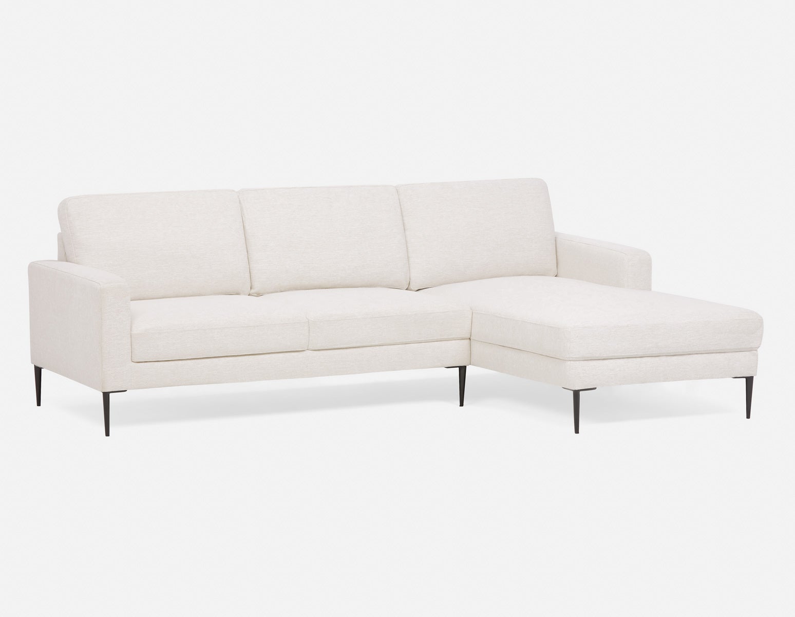 TERESA - modern right-facing sectional sofa - Cream
