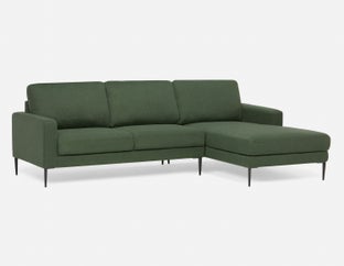 TERESA - canapé d'angle moderne côté droit - Vert