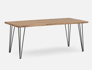 RENO - solid acacia wood dining table 180 cm - Natural