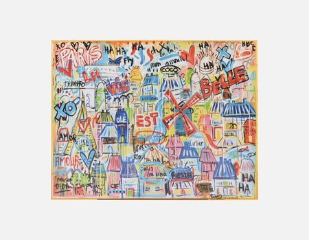 CITY CDG - acrylic shadow box art 85 x 110 cm - Multi