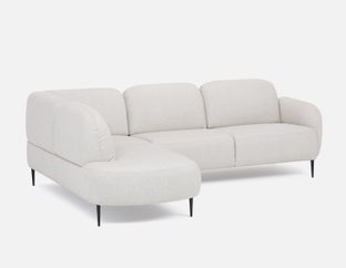TOBI - canapé d’angle contemporain moderne - Greige