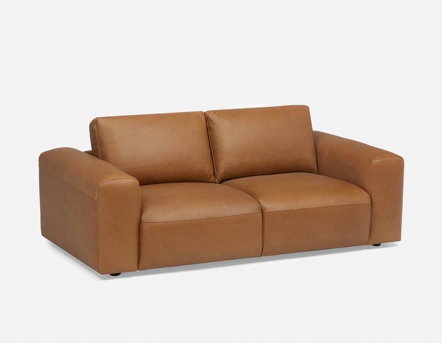 NATALIA Canapé d'appartement 100% cuir 81" undefined