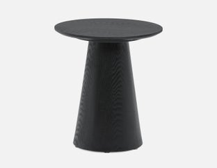 SORENO - minimalist contemporary round end table 45 cm - Black
