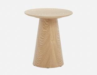 SORENO - minimalist contemporary round end table 45 cm - Natural