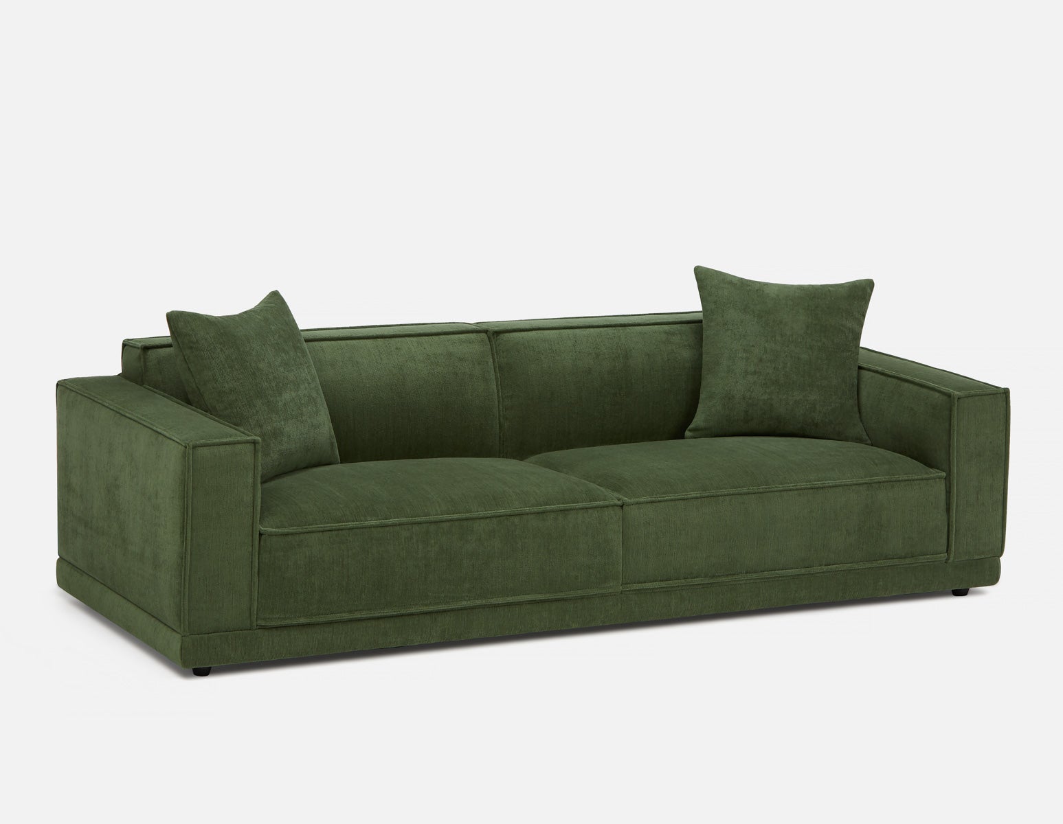 HILLARY - modern low back 96" luxury sofa - Green