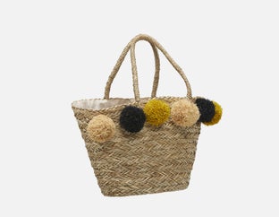ROSIE - woven straw tote bag - Natural