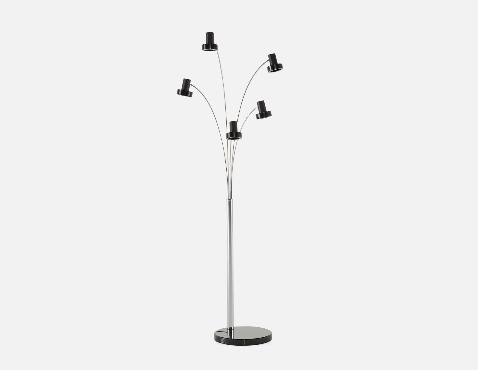 LUBEK - lampe sur pied 187 cm haut. - Noir