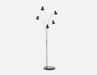 LUBEK - floor lamp 187 cm height - Black