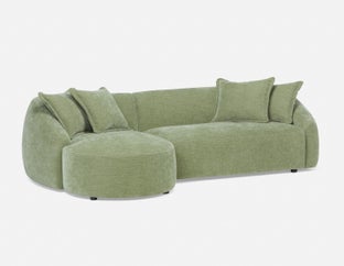 DOYER - modern left-facing sectional sofa - Green