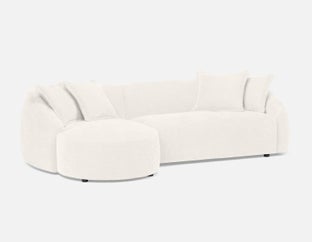 DOYER - modern left-facing sectional sofa - Beige