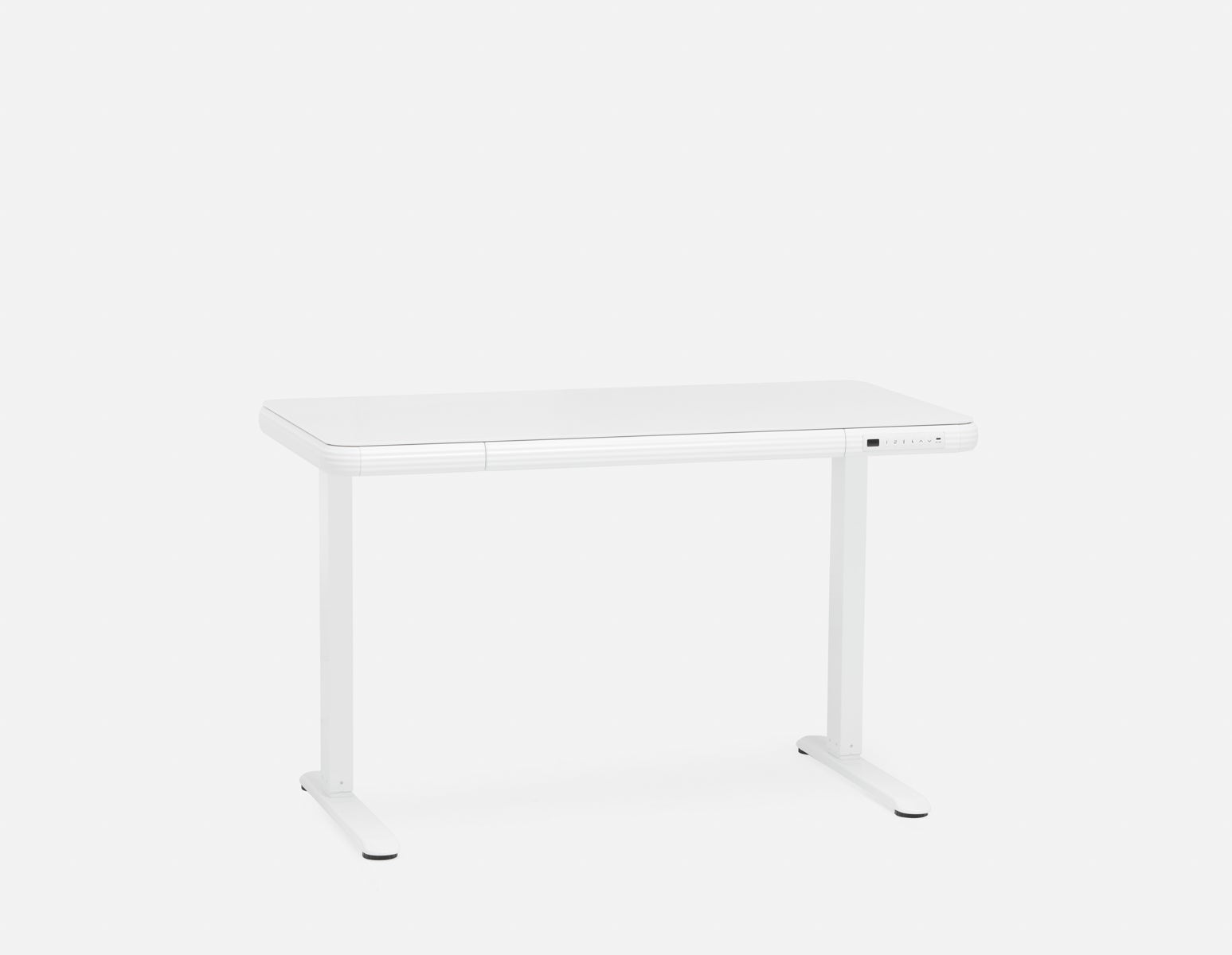 JETSON - 2-stage single motor electric desk 120 cm - White