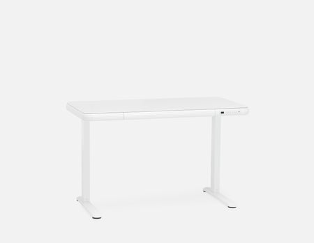 JETSON - 2-stage single motor electric desk 120 cm - White