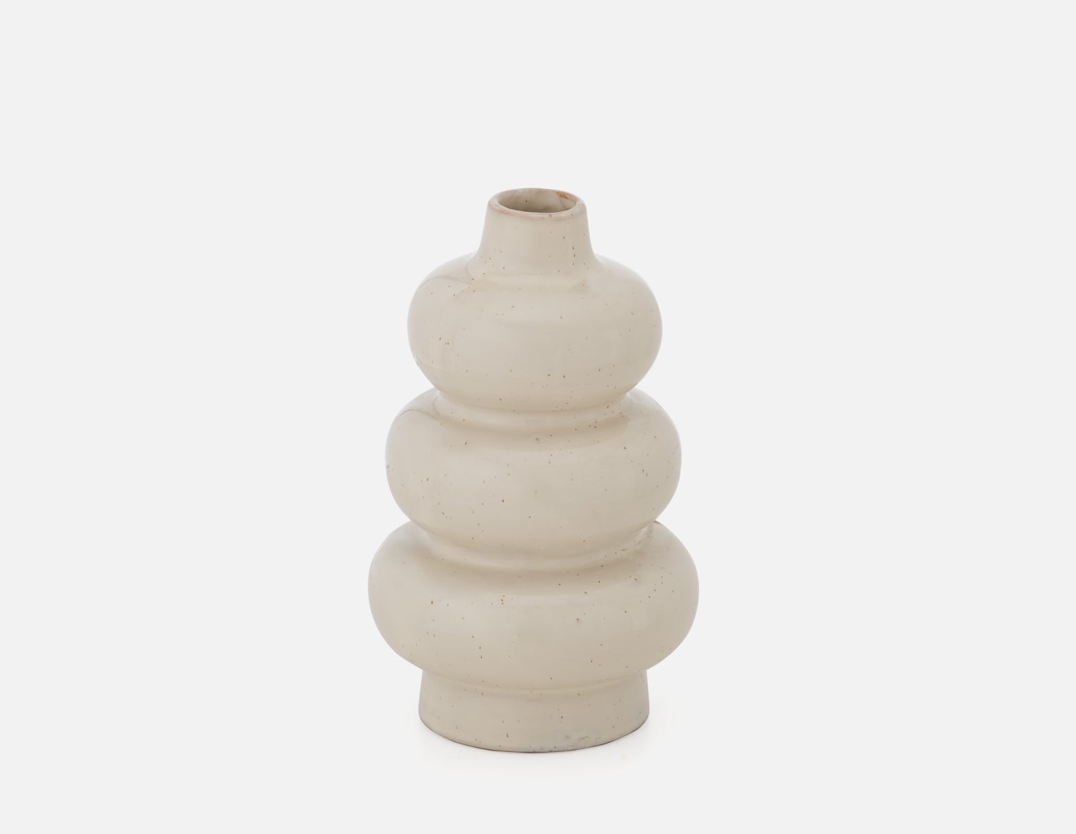 OLINA - vase en céramique 25cm - Blanc