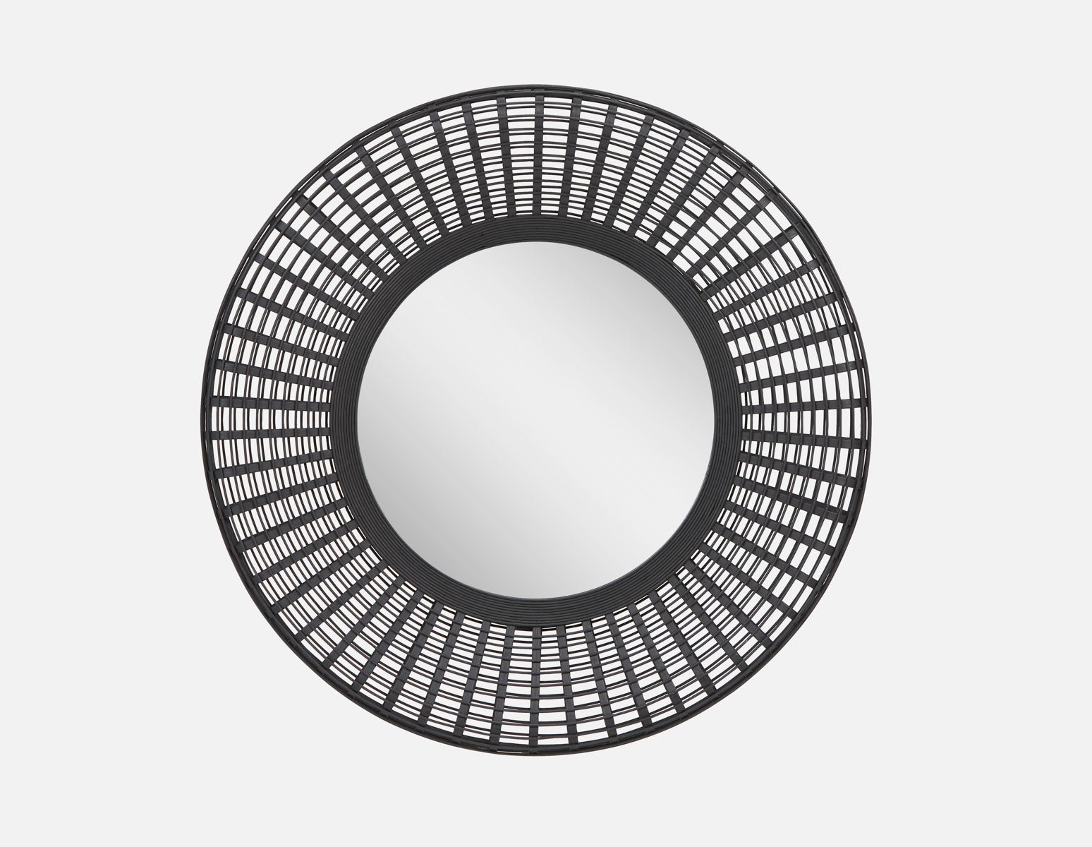 RAY - miroir en bambou 91 cm - Noir