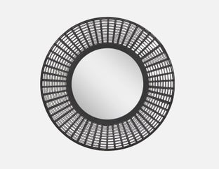 RAY - miroir en bambou 91 cm - Noir