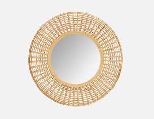 RAY - miroir en bambou 91 cm - Naturel
