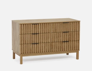 RIONA - japandi style 6-drawer dresser - Natural