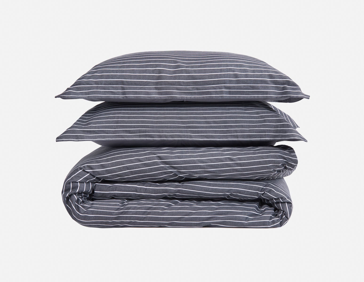 GLASGOW - 3-piece queen duvet cover set - Black/White