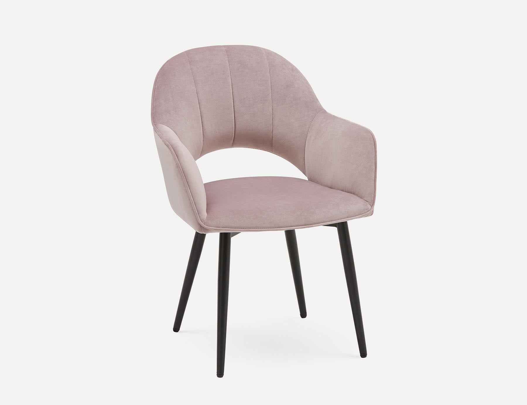 BAILEY - contemporary velvet dining armchair - Purple