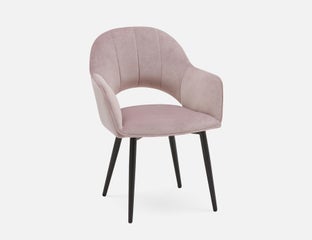 BAILEY - chaise de salle à manger en velours contemporaine - Pourpre
