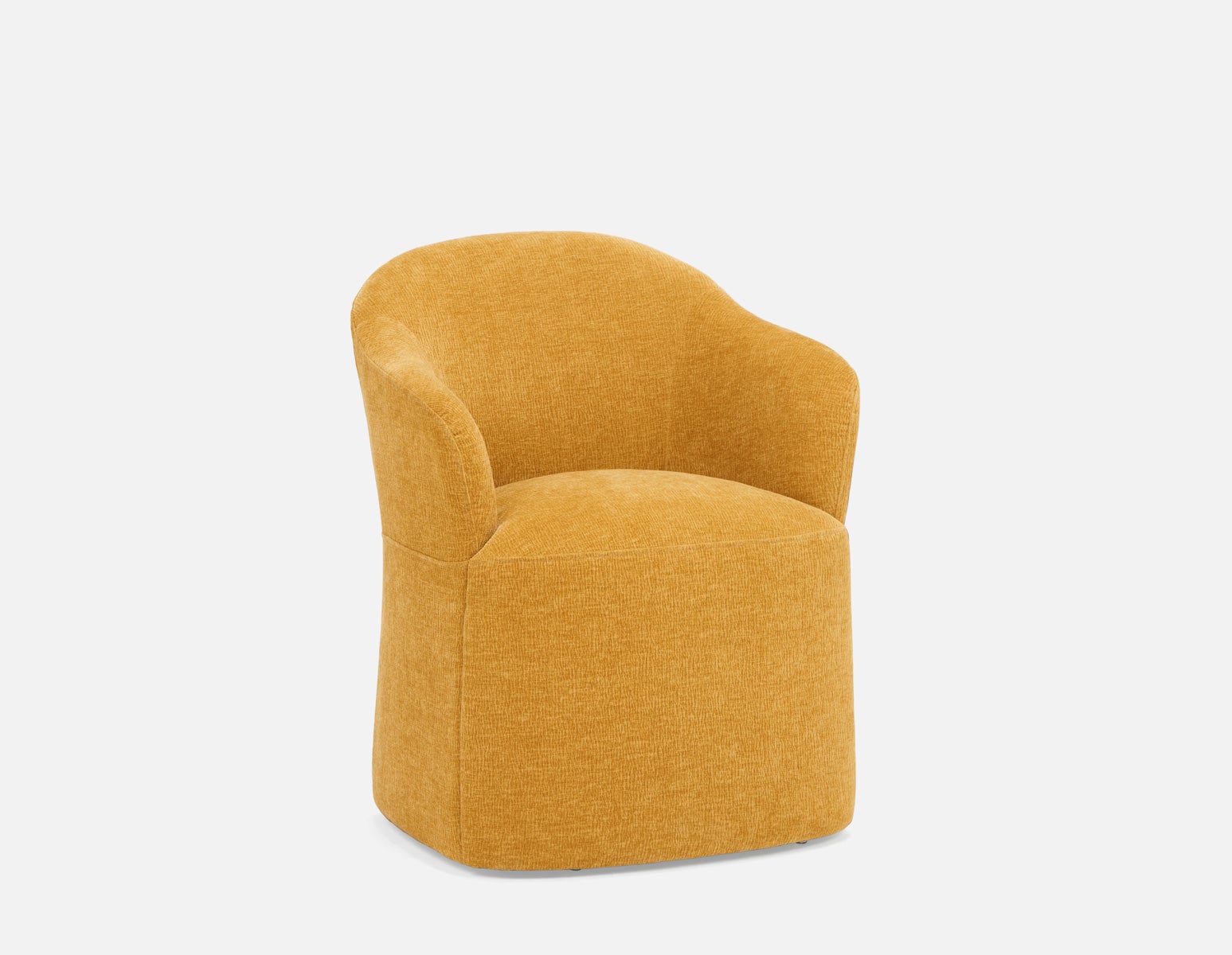 MAGNUS - dining chair on casters - Dijon