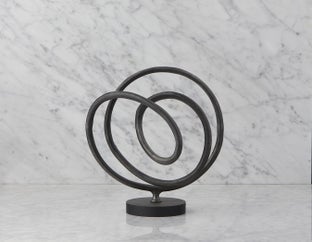 AUREL - aluminum sculpture 35 cm - Black