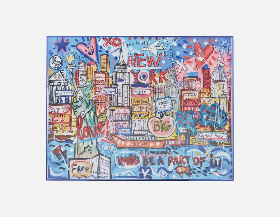 CITY JFK acrylic shadow box art 85 x 110 cm undefined