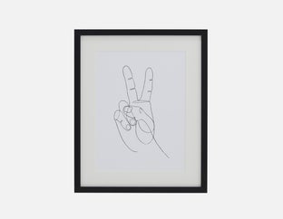 PAIX - giclée encadrée 43 cm x 53 cm - Multi