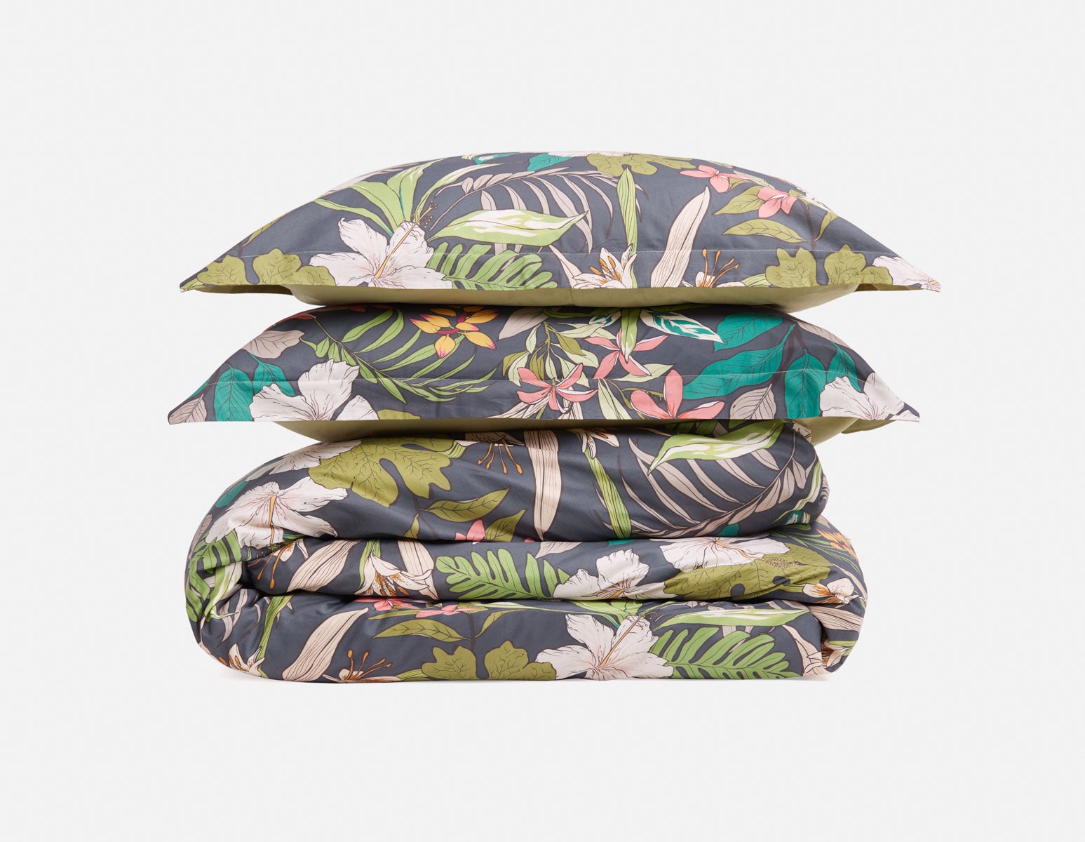 CHESTER - 3-piece queen duvet cover set - Green