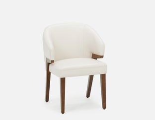 AKSEL - leather dining chair - Beige