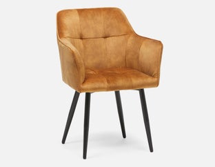 OCTAVE - velvet dining armchair - Dijon