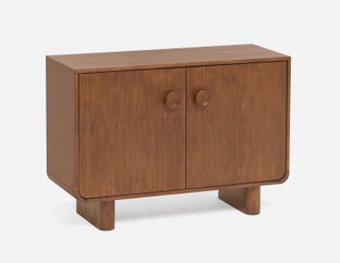 PALMO - buffet à 2 portes rétro-moderne - Noyer