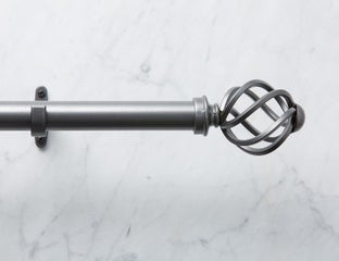 NELL - curtain rod set - Charcoal