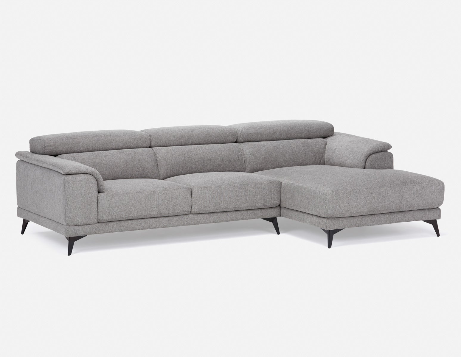 VENTURA - modern right-facing sectional sofa - Dark Grey