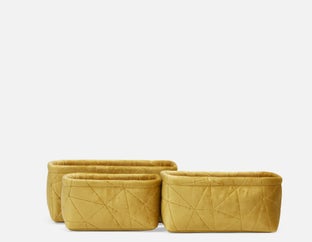 BEHALTER - ensemble de 3 paniers - Jaune
