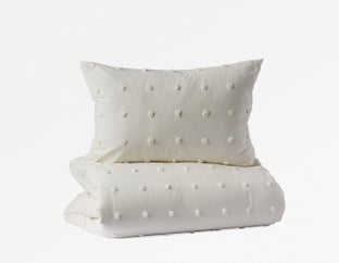 LETICIA - 3-piece queen duvet cover set - White
