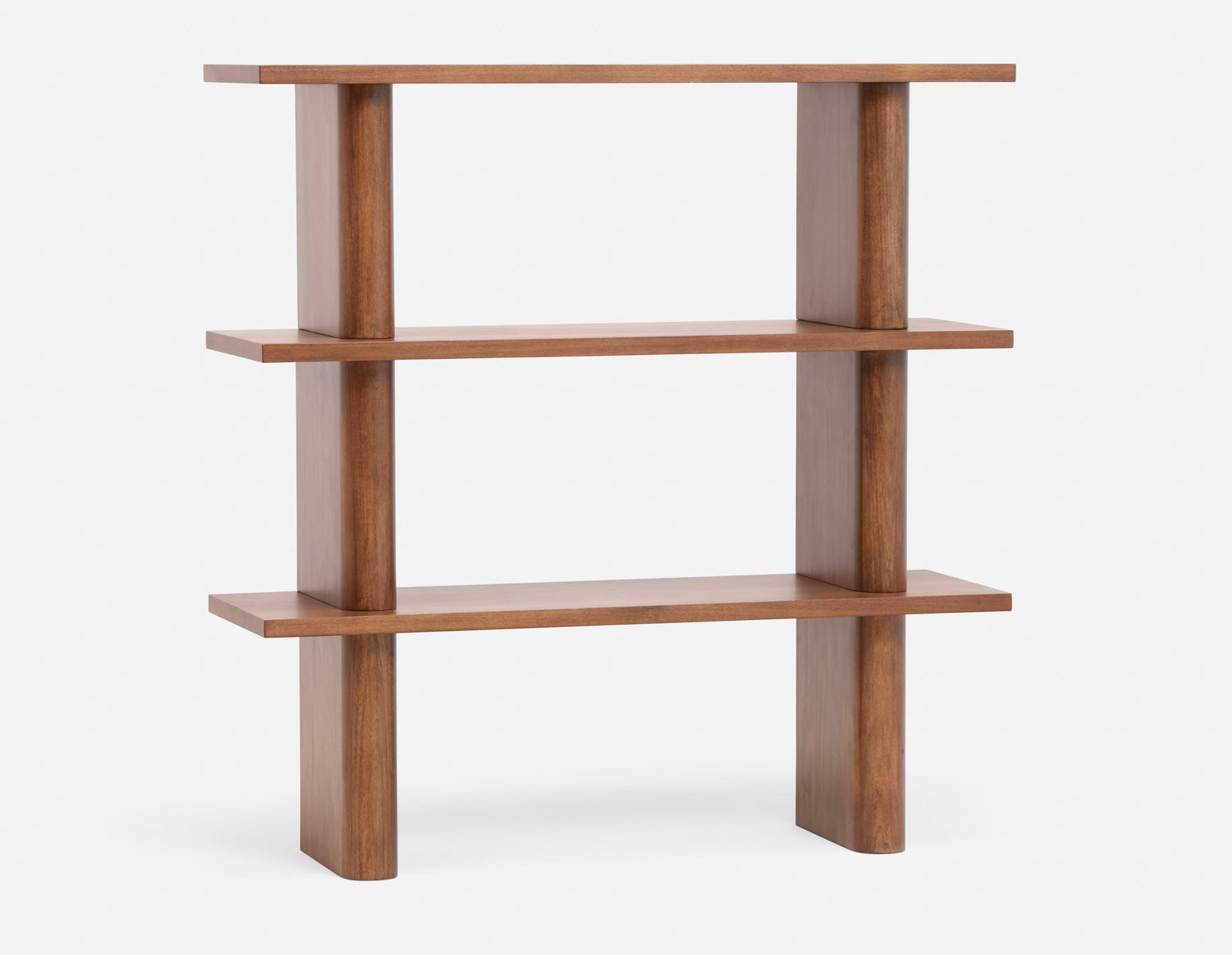 PALMO - modern-retro 3-tier hutch shelf 110cm - Walnut