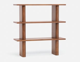 PALMO - modern-retro 3-tier hutch shelf 110cm - Walnut