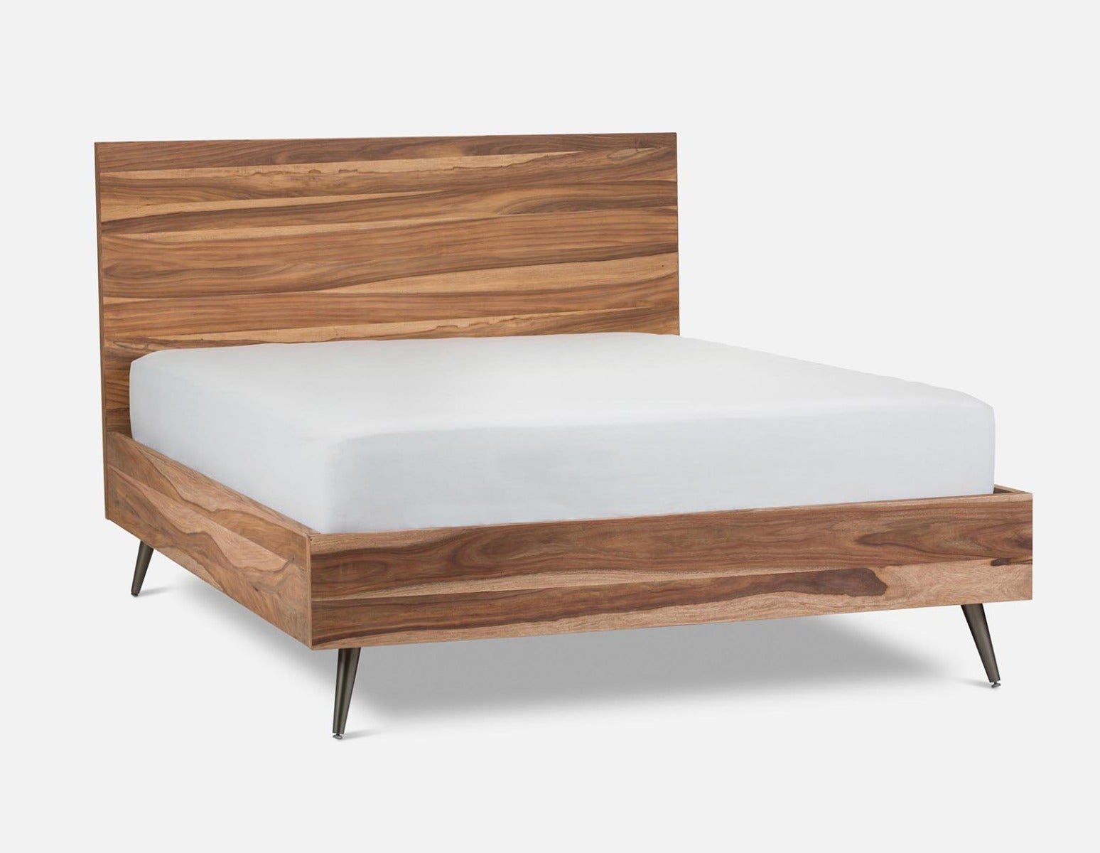 JENSON - rosewood queen size bed - Brown