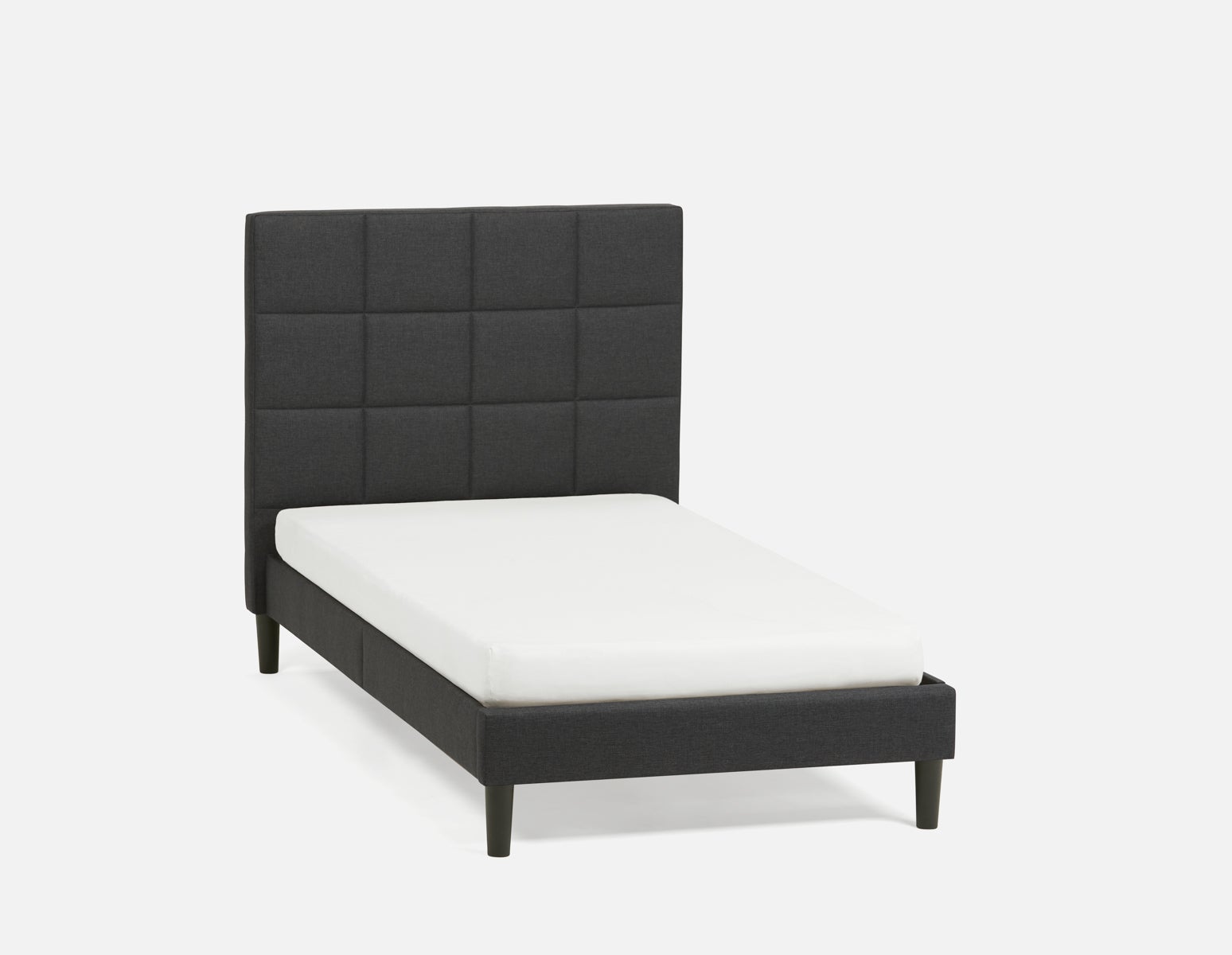MARVELL - modern twin size bed - Dark Grey