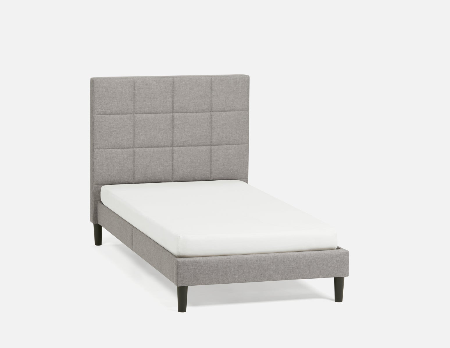 MARVELL - modern twin size bed - Light Grey