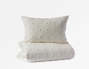 LETICIA - 3-piece king duvet cover set - White