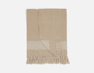 MAURICE - jeté 130 cm x 170 cm - Beige