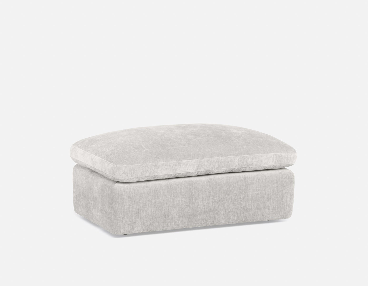 CHABLIS - pouf luxueux 44" x 22" - Gris