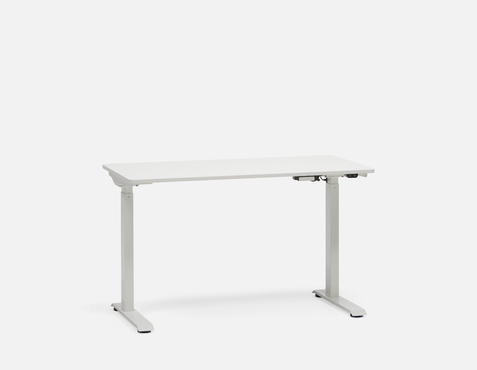LEVER - 2-stage single motor electric desk 120 cm (top included) - White