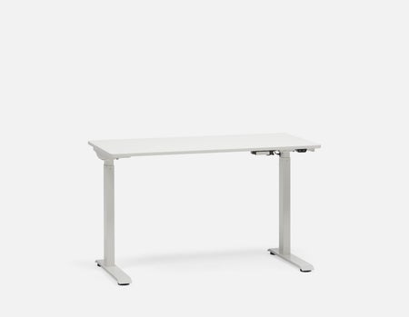 LEVER - 2-stage single motor electric desk 120 cm (top included) - White