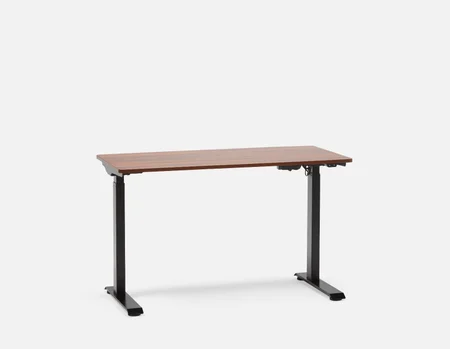 LEVER - 2-stage single motor electric desk 120 cm (top included) - Walnut